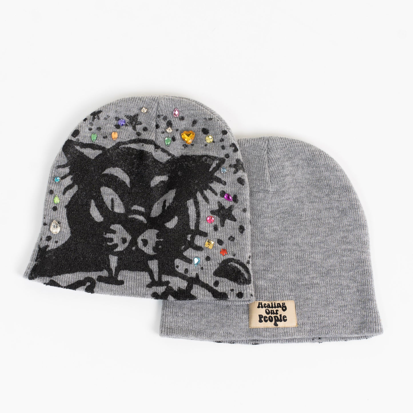 “Encrusted” Beanie Green