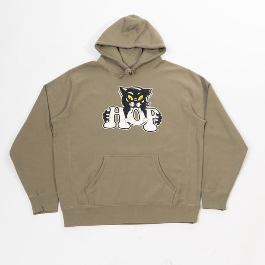 PANTHER HOODED SWEATSHIRT OLIVE GREEN