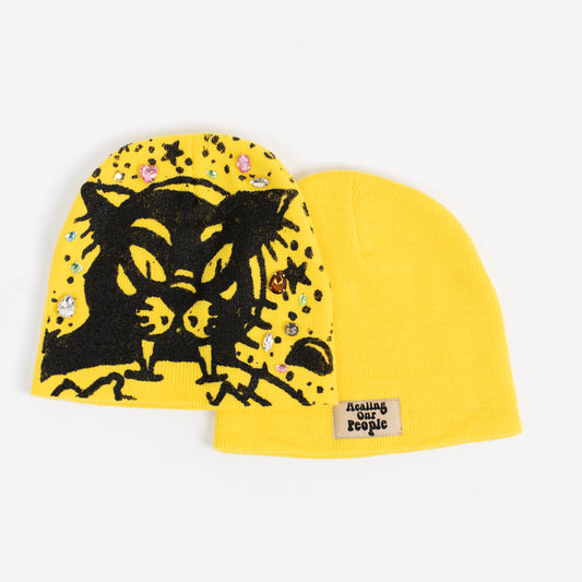 “Encrusted” Beanie Yellow